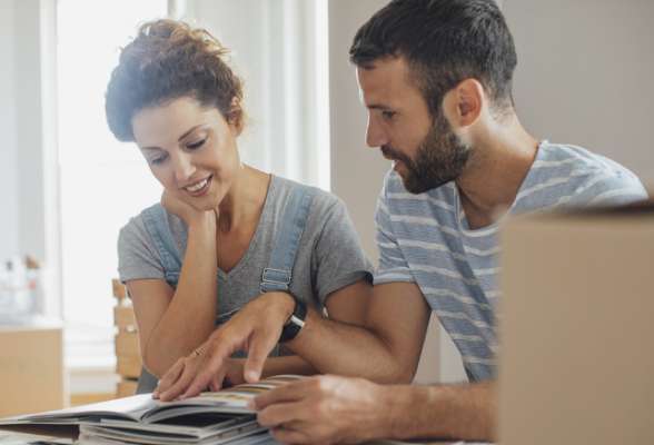 Couple browsing