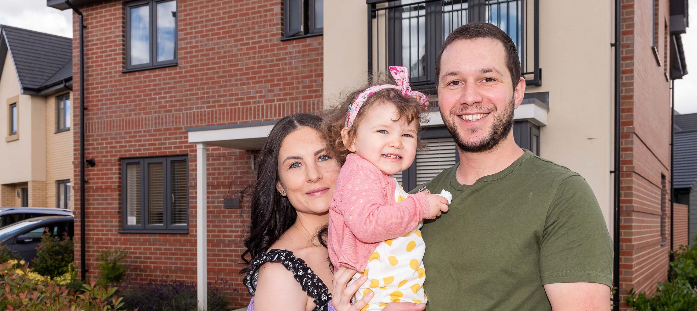 Family outside home