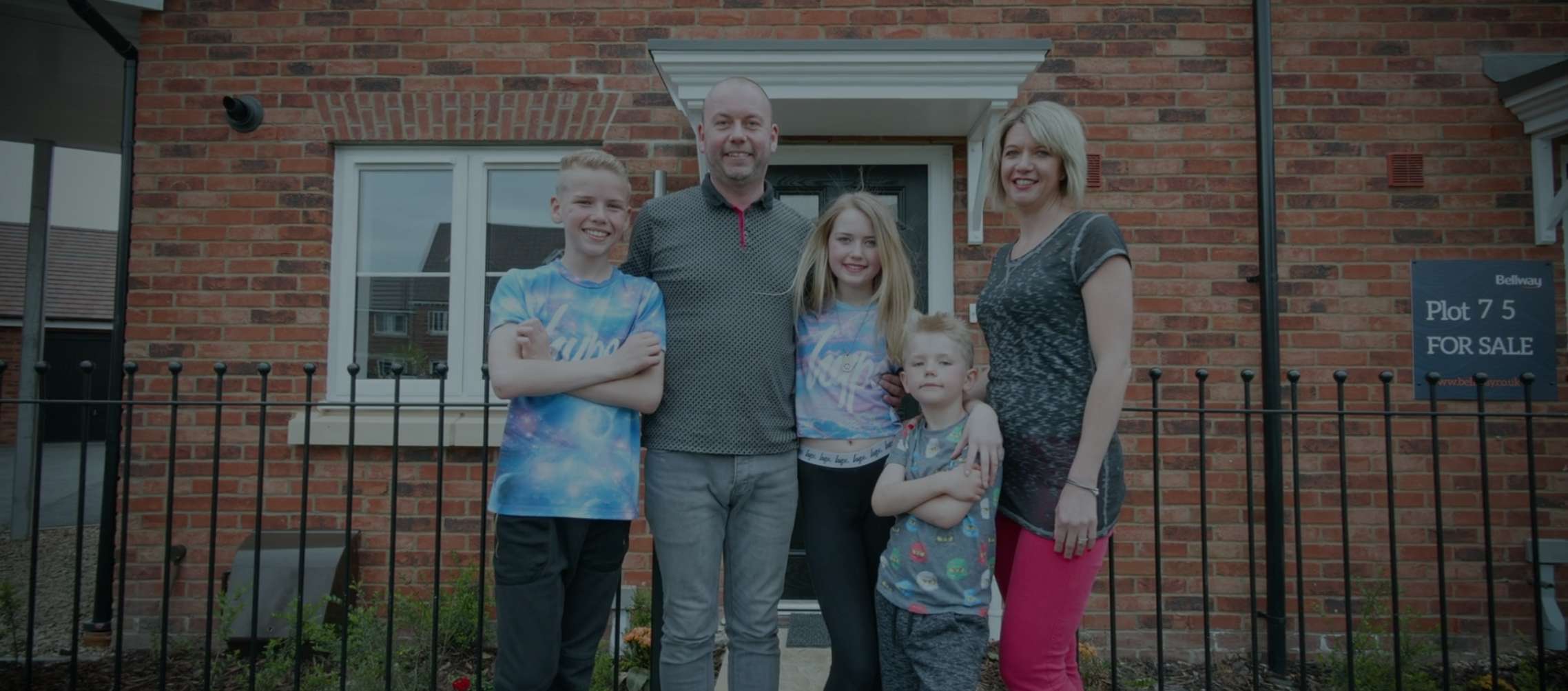 Family outside home